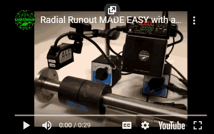 YouTube link: Measuring Shaft Radial Runout with Delta Laser